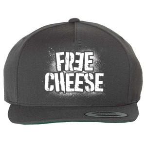 Funny Free Cheese Wool Snapback Cap