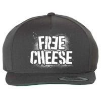 Funny Free Cheese Wool Snapback Cap