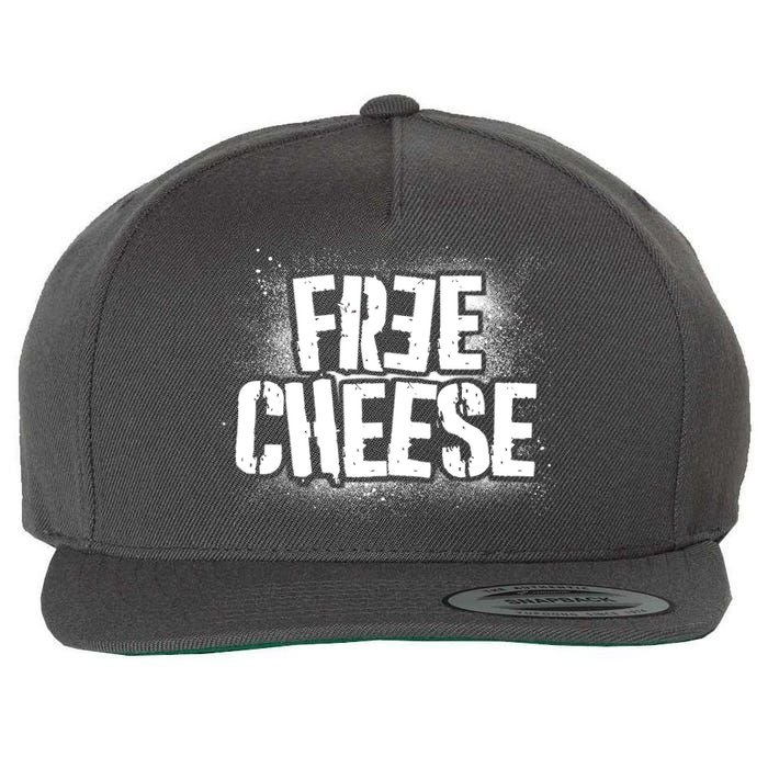 Funny Free Cheese Wool Snapback Cap