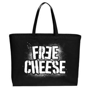 Funny Free Cheese Cotton Canvas Jumbo Tote