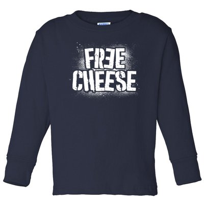 Funny Free Cheese Toddler Long Sleeve Shirt