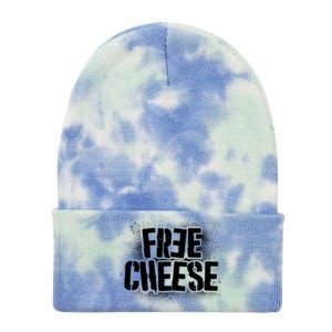 Funny Free Cheese Tie Dye 12in Knit Beanie