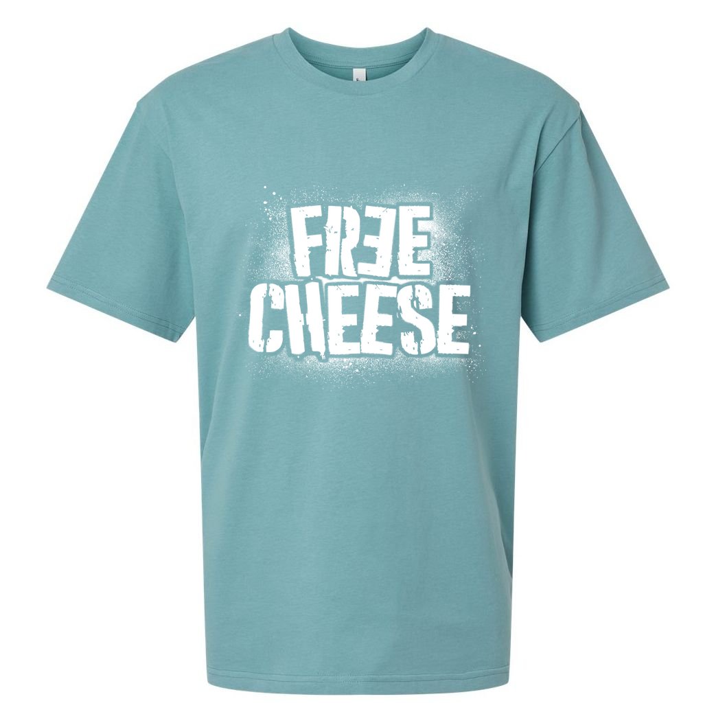Funny Free Cheese Sueded Cloud Jersey T-Shirt