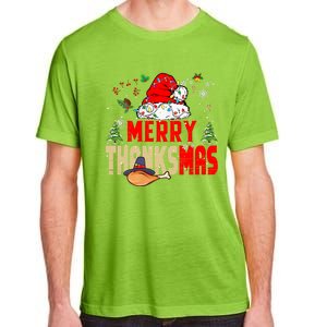 Funny Family Christmas Merry Thanksmas Cute Xmas Holiday Adult ChromaSoft Performance T-Shirt