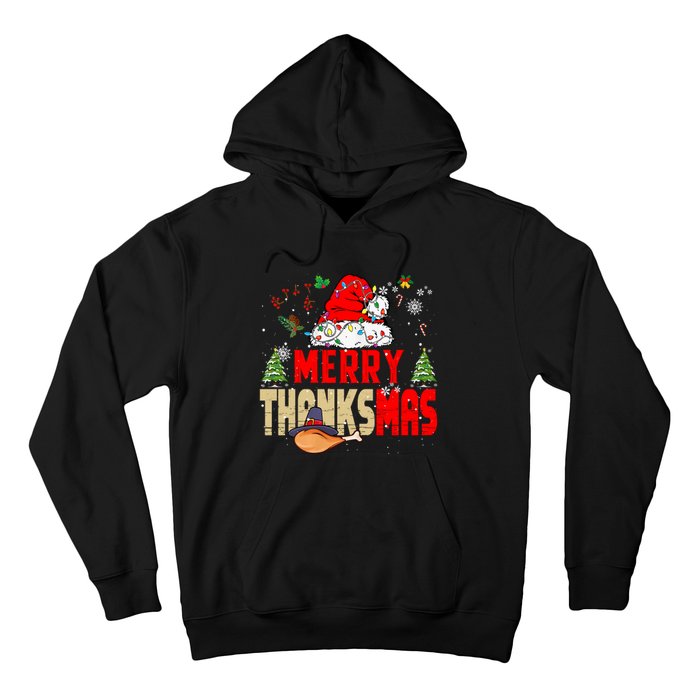 Funny Family Christmas Merry Thanksmas Cute Xmas Holiday Hoodie