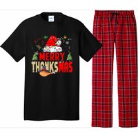 Funny Family Christmas Merry Thanksmas Cute Xmas Holiday Pajama Set