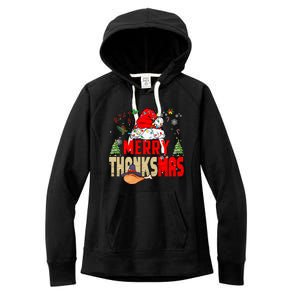 Funny Family Christmas Merry Thanksmas Cute Xmas Holiday Women's Fleece Hoodie