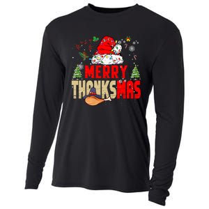 Funny Family Christmas Merry Thanksmas Cute Xmas Holiday Cooling Performance Long Sleeve Crew