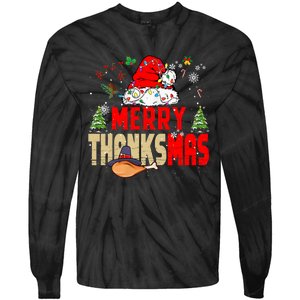 Funny Family Christmas Merry Thanksmas Cute Xmas Holiday Tie-Dye Long Sleeve Shirt