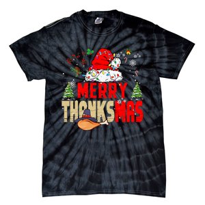 Funny Family Christmas Merry Thanksmas Cute Xmas Holiday Tie-Dye T-Shirt