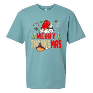 Funny Family Christmas Merry Thanksmas Cute Xmas Holiday Sueded Cloud Jersey T-Shirt