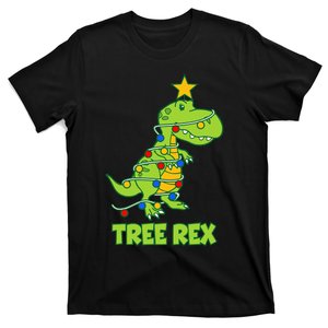 Funny Family Christmas Dinosaur Tree Rex Pajamas Xmas T-Shirt