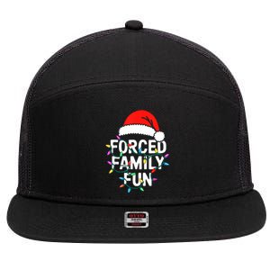 Forced Family Christmas Pajamas 7 Panel Mesh Trucker Snapback Hat