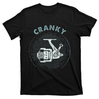 Funny Fishing Cranky Fishing Reel T-Shirt