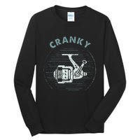 Funny Fishing Cranky Fishing Reel Tall Long Sleeve T-Shirt