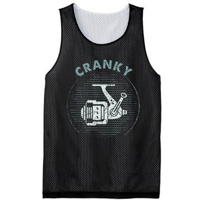 Funny Fishing Cranky Fishing Reel Mesh Reversible Basketball Jersey Tank