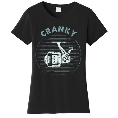 Funny Fishing Cranky Fishing Reel Women's T-Shirt