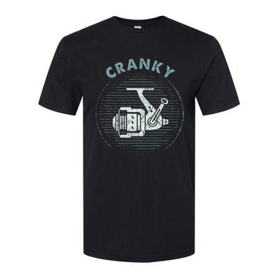 Funny Fishing Cranky Fishing Reel Softstyle CVC T-Shirt