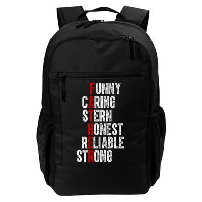 Fathers Funny Caring Stern Honest Reliable Strong Backpack