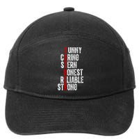 Fathers Funny Caring Stern Honest Reliable Strong 7-Panel Snapback Hat