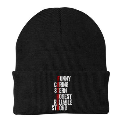 Fathers Funny Caring Stern Honest Reliable Strong Beanie