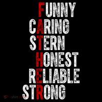 Fathers Funny Caring Stern Honest Reliable Strong 16 in Basic Backpack