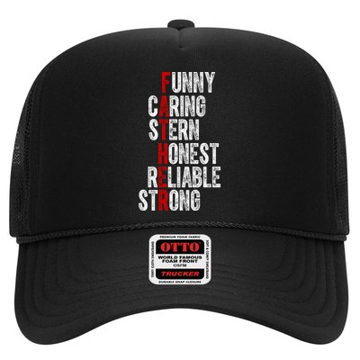 Fathers Funny Caring Stern Honest Reliable Strong Trucker Hat