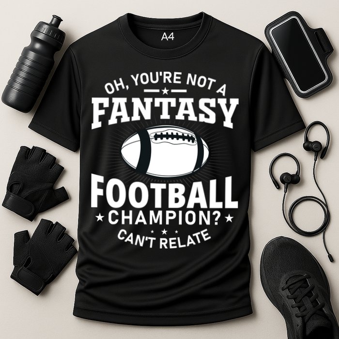 Fantasy Football Champion Slogan Cooling Performance Crew T-Shirt