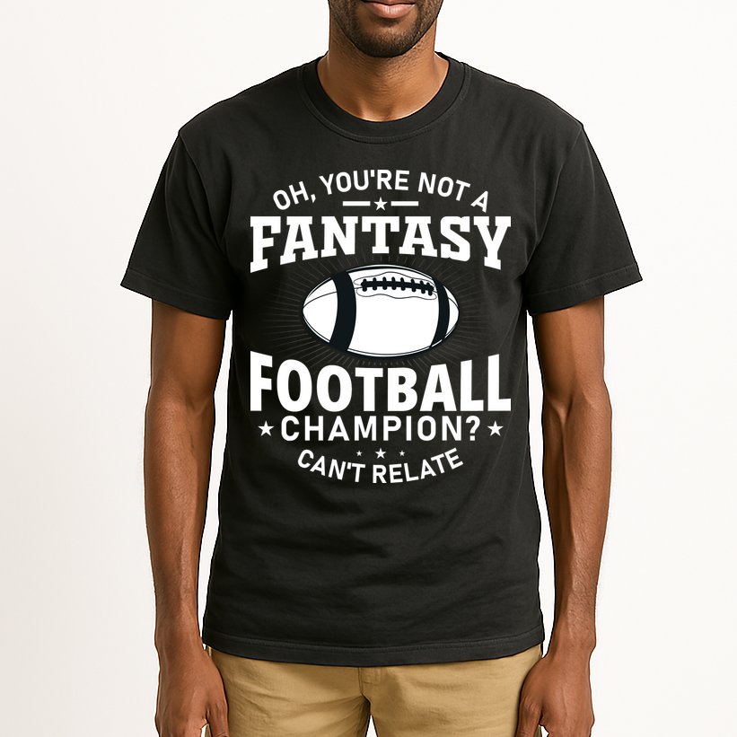 Fantasy Football Champion Slogan Tall T-Shirt