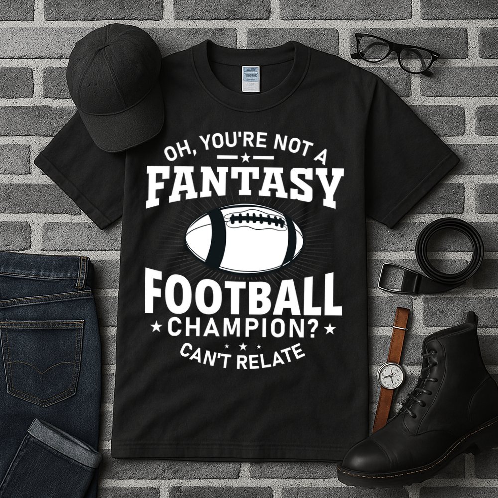 Fantasy Football Champion Slogan Tall T-Shirt
