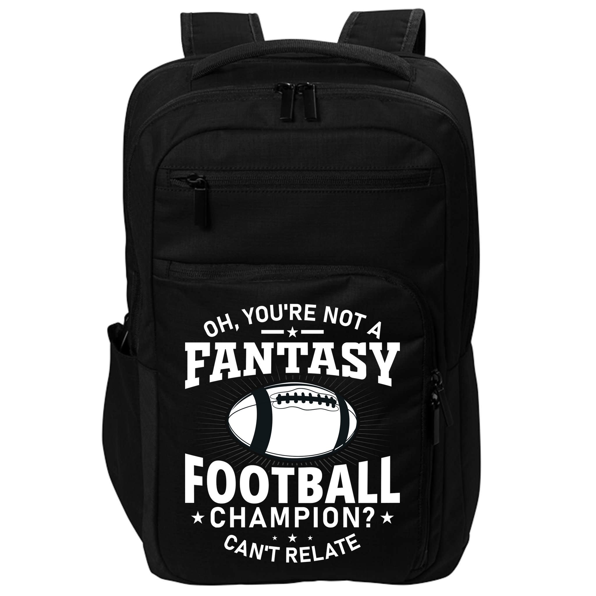 Fantasy Football Champion Slogan Impact Tech Backpack