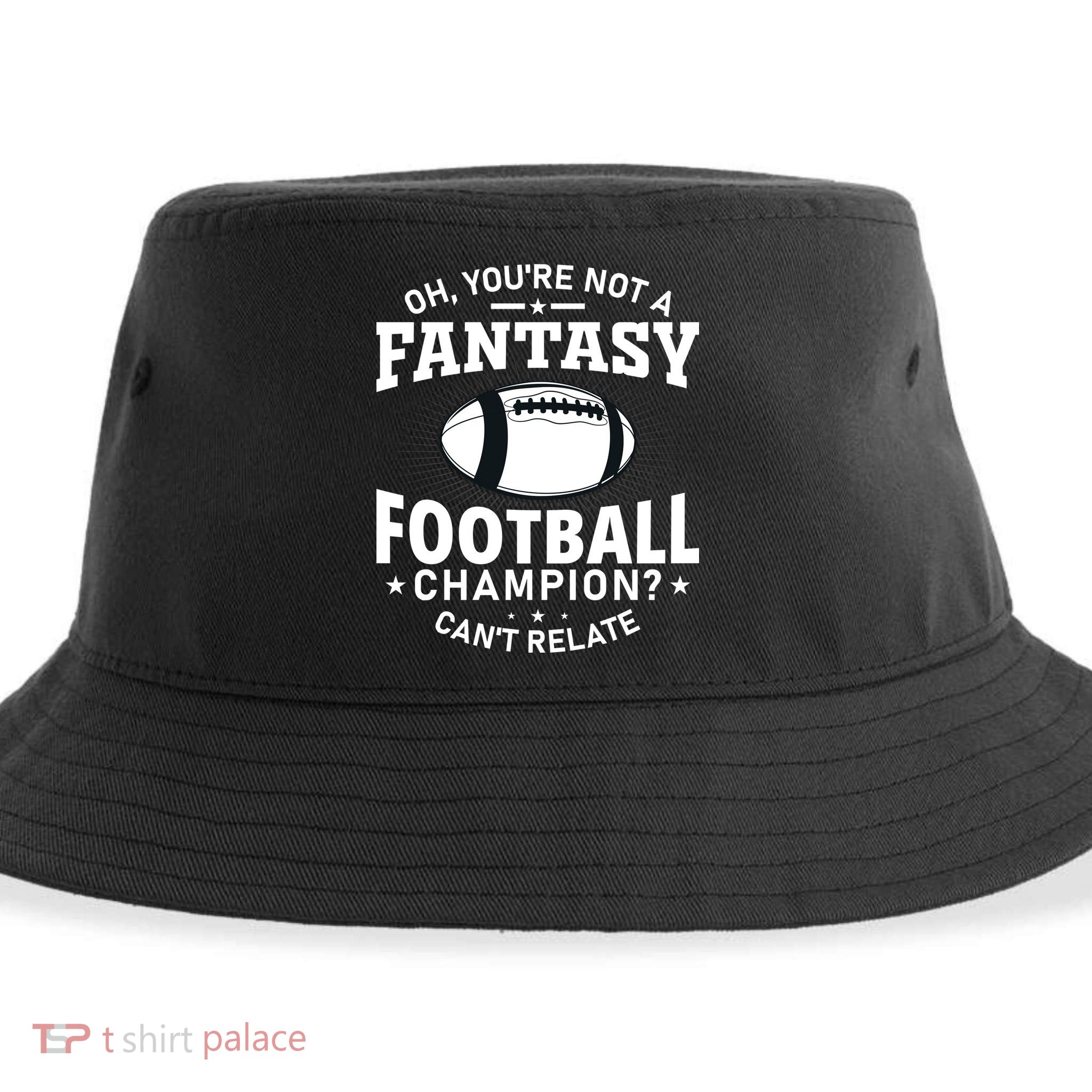 Fantasy Football Champion Slogan Sustainable Bucket Hat