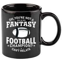 Fantasy Football Champion Slogan 11oz C Handle Ceramic Mug