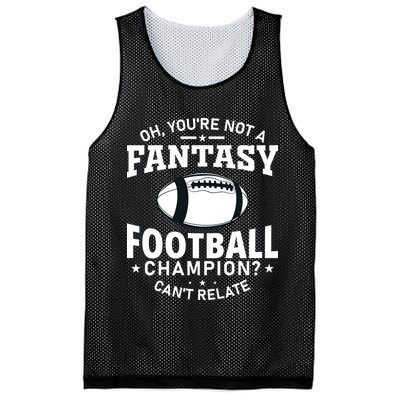 Fantasy Football Champion Slogan Mesh Reversible Basketball Jersey Tank