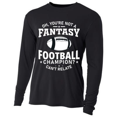 Fantasy Football Champion Slogan Cooling Performance Long Sleeve Crew