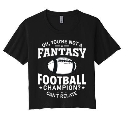 Fantasy Football Champion Slogan Crop Top