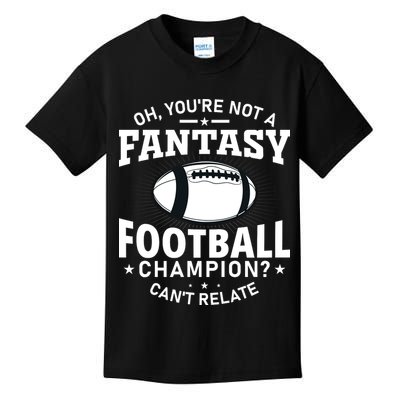Fantasy Football Champion Slogan Kids T-Shirt