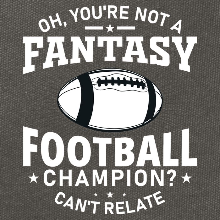 Fantasy Football Champion Slogan Cotton Canvas Backpack