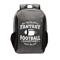 Fantasy Football Champion Slogan Vector Backpack