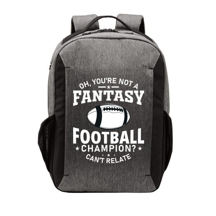 Fantasy Football Champion Slogan Vector Backpack