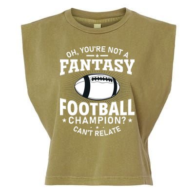 Fantasy Football Champion Slogan Garment-Dyed Women's Muscle Tee