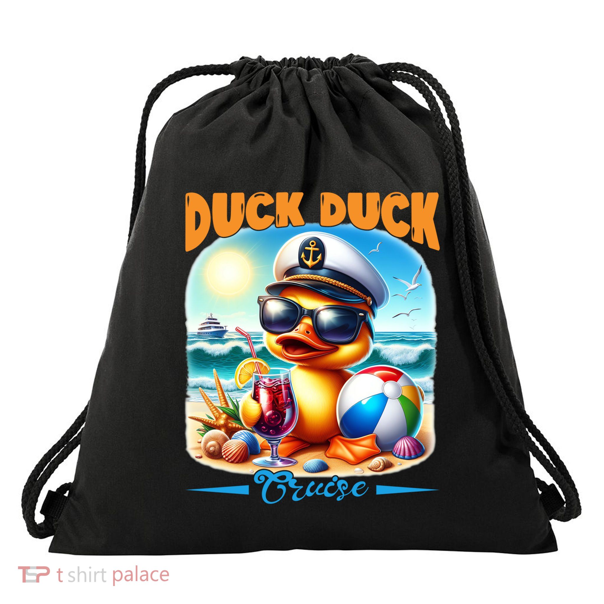Funny Family Cruising Matching Group Gift Drawstring Bag