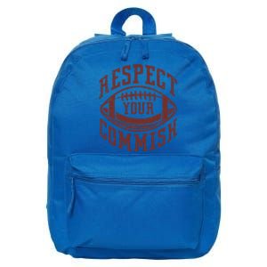 Fantasy Football Champion Funny Respect Your Commish 16 in Basic Backpack