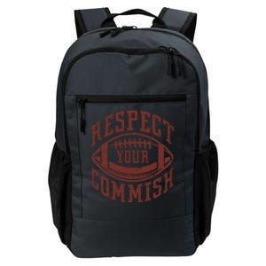 Fantasy Football Champion Funny Respect Your Commish Daily Commute Backpack