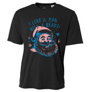 Funny Funny Christmas I Love A Man With A Beard Cooling Performance Crew T-Shirt