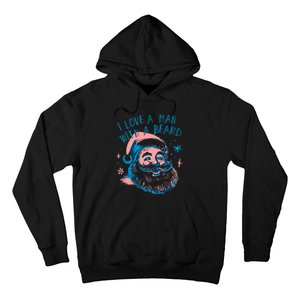 Funny Funny Christmas I Love A Man With A Beard Hoodie