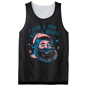 Funny Funny Christmas I Love A Man With A Beard Mesh Reversible Basketball Jersey Tank