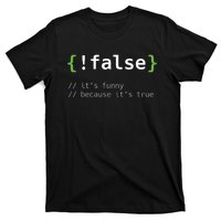 False Funny Coding Programmer Gift Computer Programming T-Shirt