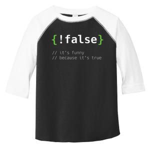 False Funny Coding Programmer Gift Computer Programming Toddler Fine Jersey T-Shirt