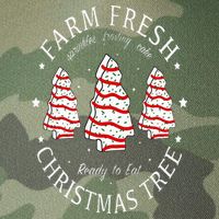 Farm Fresh Christmas Tree Cakes Funny Tree Farm Xmas Pajamas Legacy Tie Dye Trucker Hat